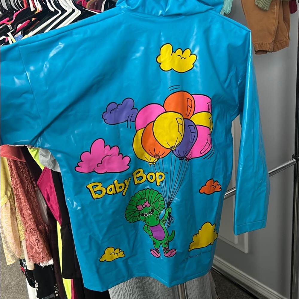1992 Vintage Barney raincoat size 4